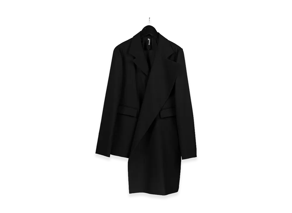 グラウンドワイ アシンメトリー ジャケット "ブラック"