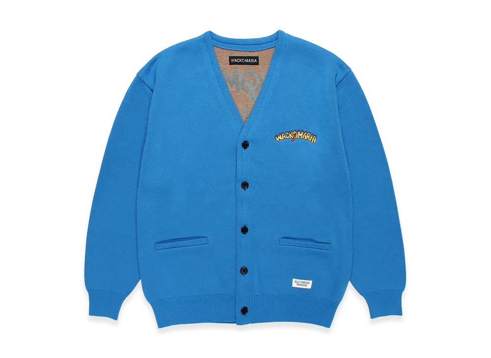 WACKO MARIA Tim Lehi / Jacquard Knit Cardigan "Blue"