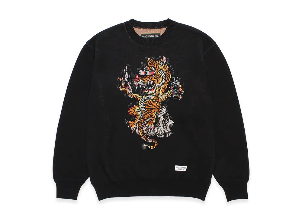 WACKO MARIA Tim Lehi / Jacquard Knit Sweater "Black"
