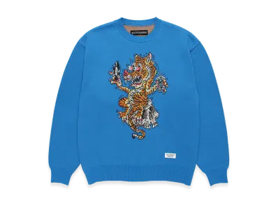 WACKO MARIA Tim Lehi / Jacquard Knit Sweater "Blue"