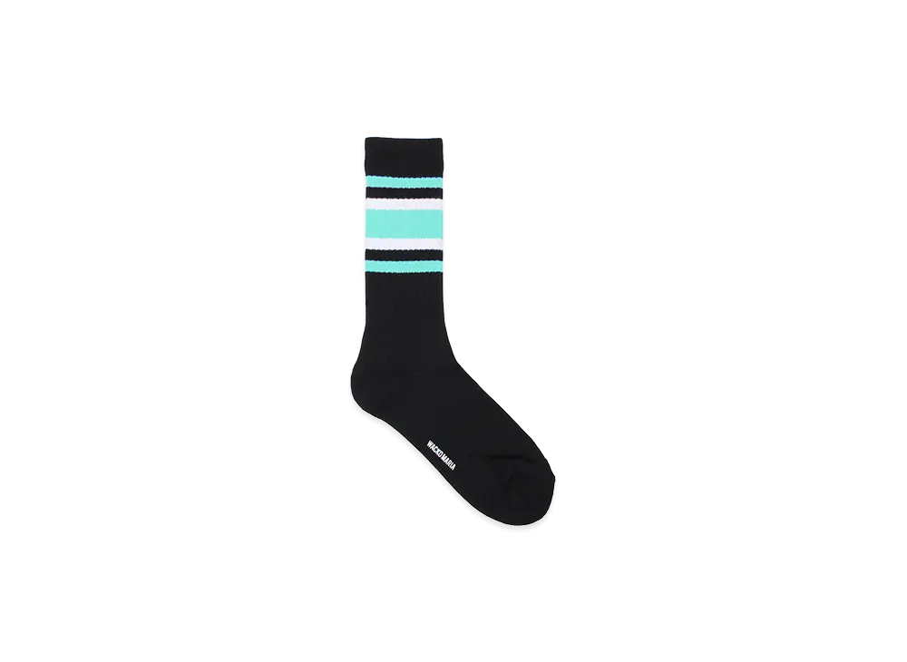 WACKO MARIA Sports Socks "Black/Green"