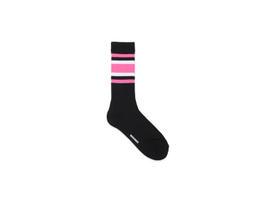 WACKO MARIA Sports Socks "Black/Pink"