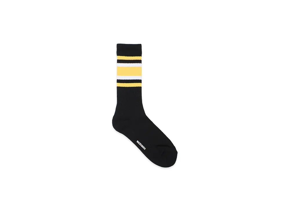WACKO MARIA Sports Socks "Black/Yellow"