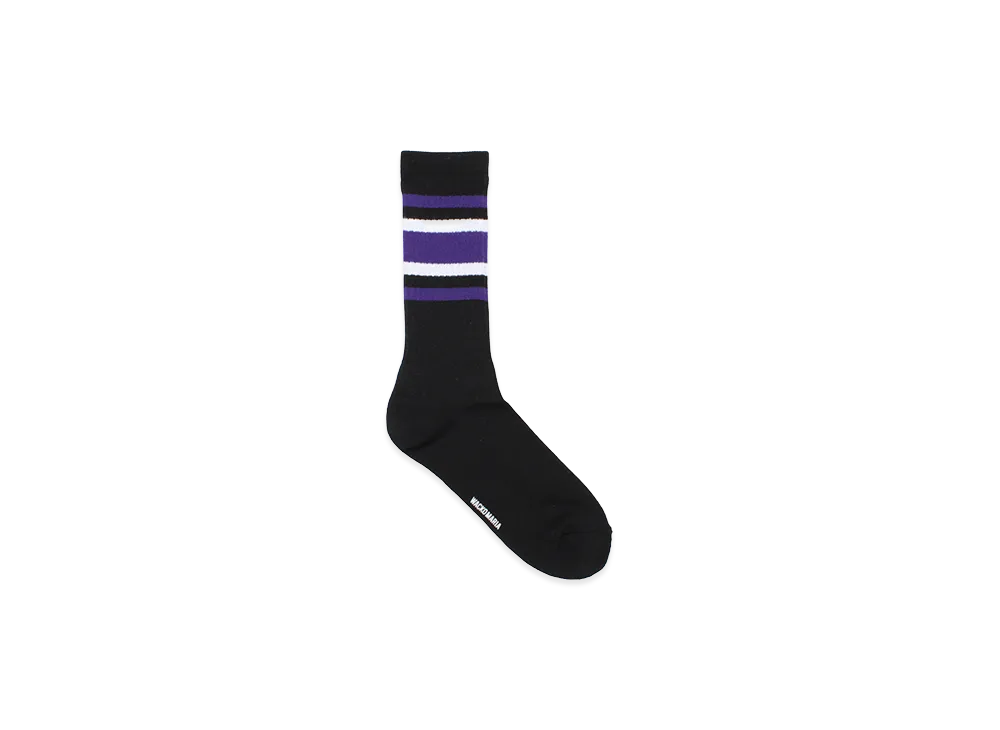 WACKO MARIA Sports Socks "Black/Purple"
