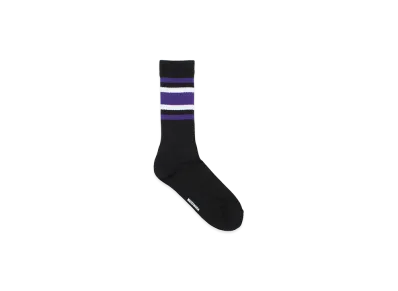 WACKO MARIA Sports Socks "Black/Purple"