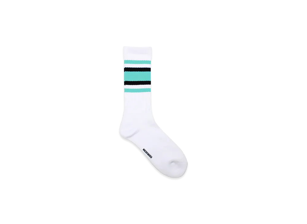 WACKO MARIA Sports Socks "White/Green"