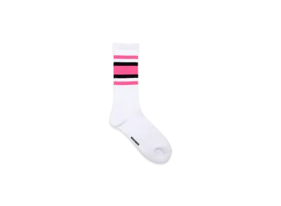 WACKO MARIA Sports Socks "White/Pink"