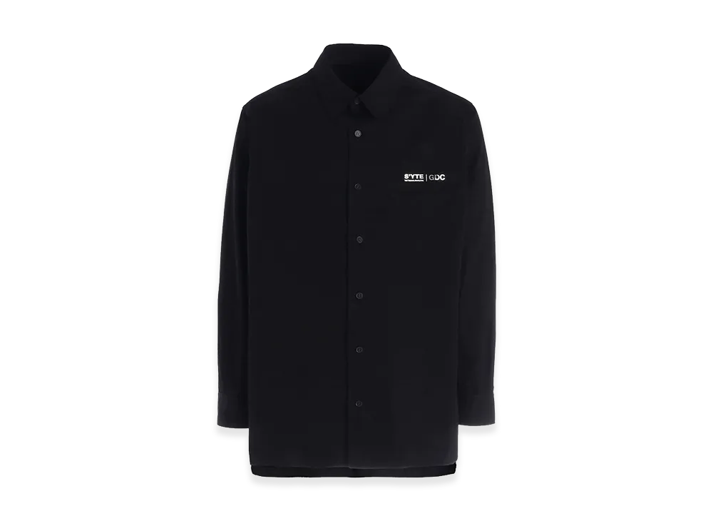 S'YTE x GDC Cotton Broad Logo-Printed Regular Collar Shirt "Black"