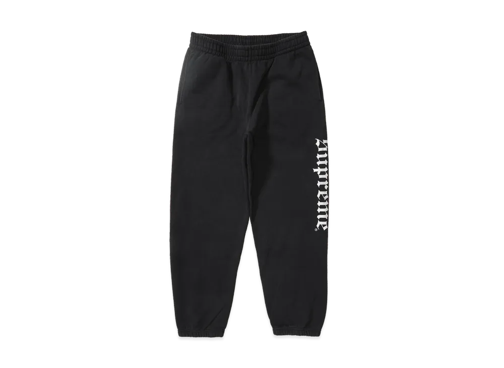シュプリーム ウォッシュド オールド イングリッシュ スウェットパンツ "ブラック"