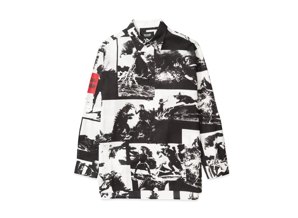 WILDSIDE Yohji Yamamoto x IZUMONSTER Patterned Shirts "Black"