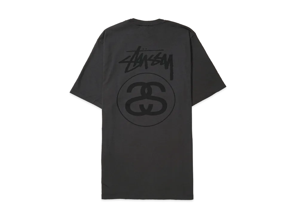 ステューシー ストックリンク Tシャツ ピグメントダイ "フェードブラック"