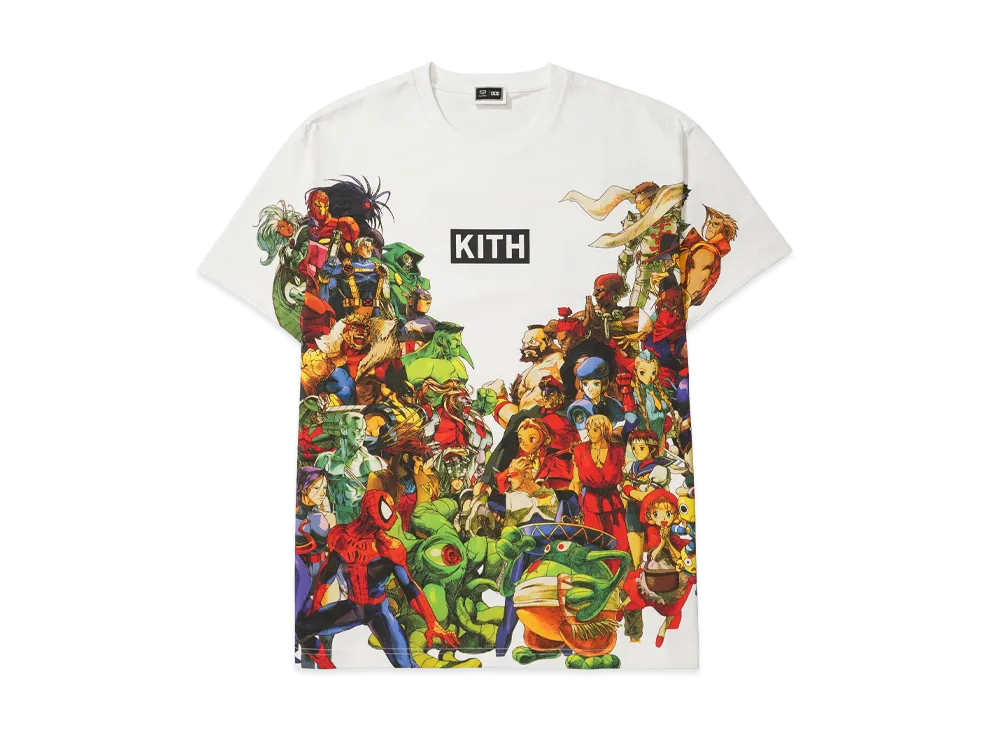 キス x マーベル バーサス カプコン ニュー エイジ オブ ヒーローズ オール・オーバー プリント ティー "ホワイト"