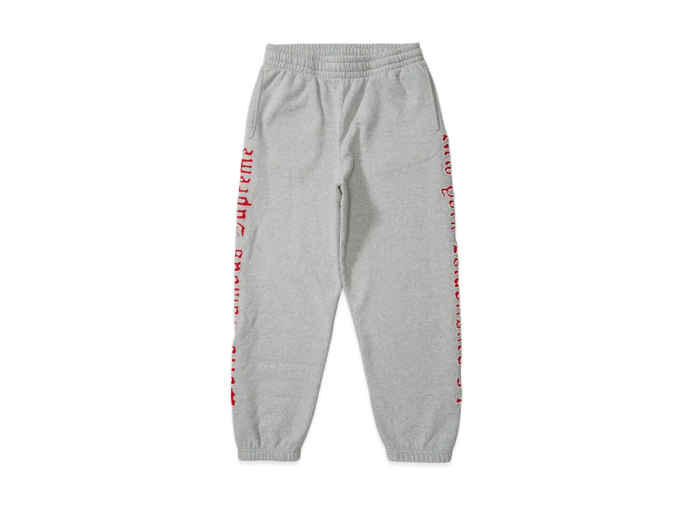 Supreme Contrast Cutout Sweatpant "Heather Grey"