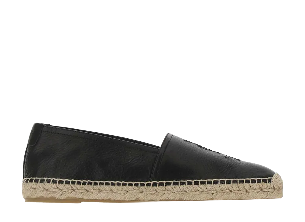 Saint Laurent Monogram Espadrilles Leather "Black"