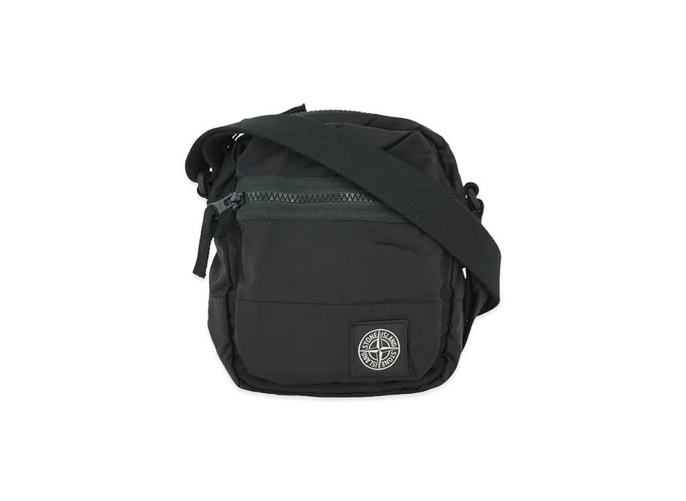 Stone Island Compass Logo Patch Mini Shoulder Bag "Black"