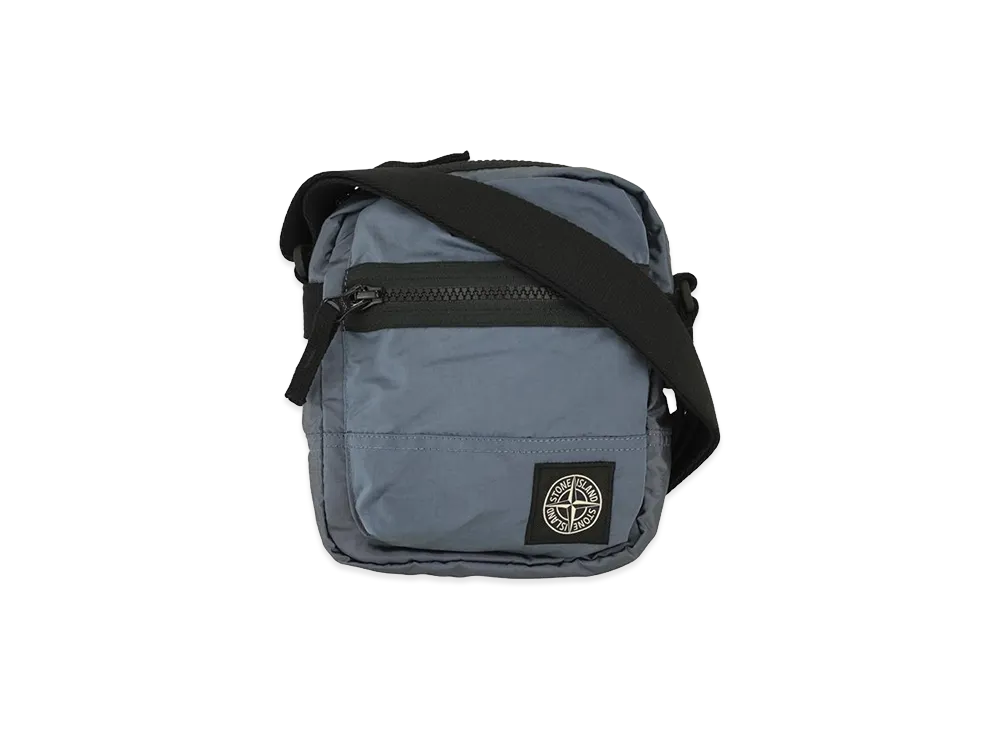 Stone Island Compass Logo Patch Mini Shoulder Bag "Blue"