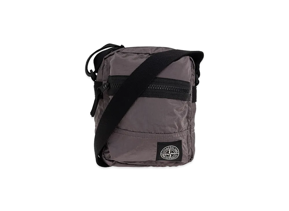 Stone Island Compass Logo Patch Mini Shoulder Bag "Purple Grey"