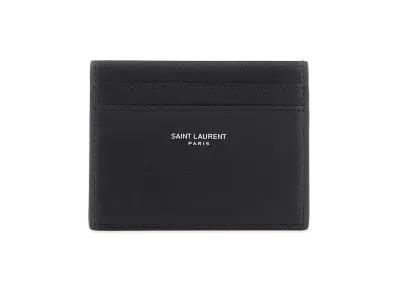 Saint Laurent Leather Card Holder "Black"