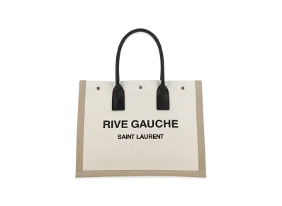 Saint Laurent Sand Canvas Big Rive Gauche Shopping Bag "Beige/Tan "