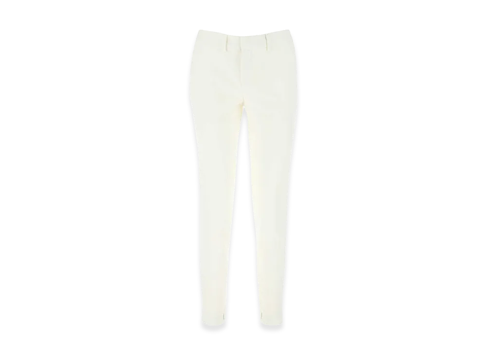 Saint Laurent Women's Ivory Wool Pant "White"