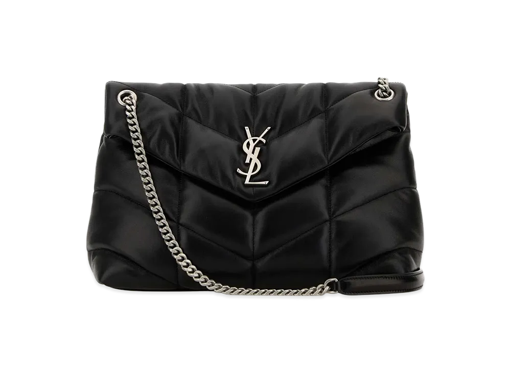 Saint Laurent Women's Nappa Leather Medium Puffer Shoulder Bag "Black"