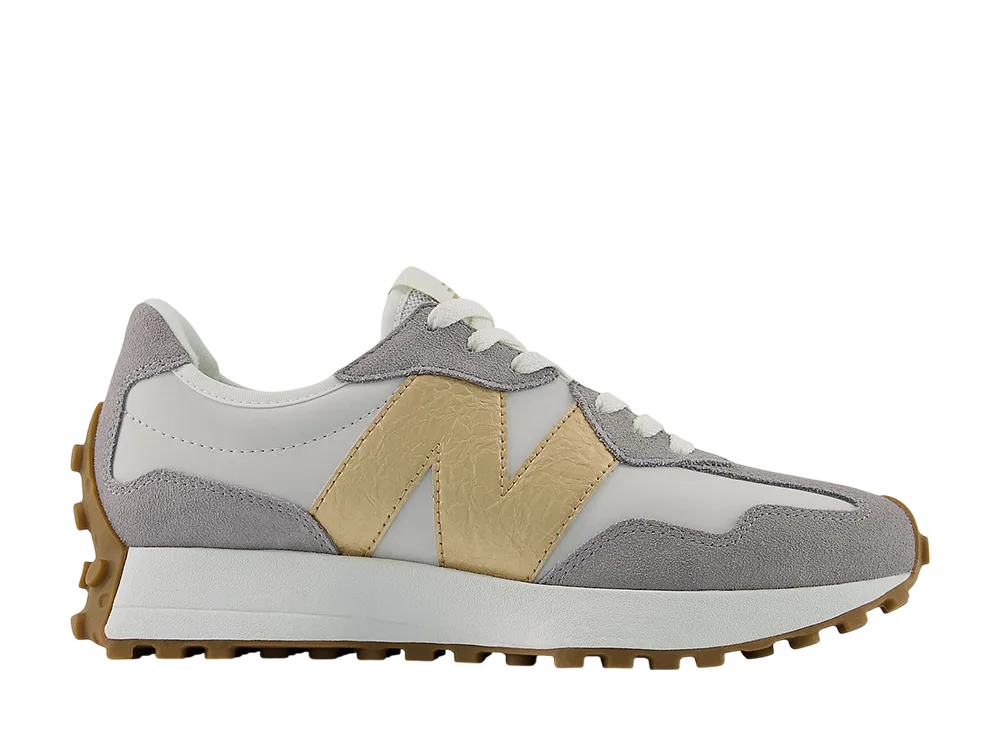 New Balance Women's 327 "Grey Matter/Gold Metallic"