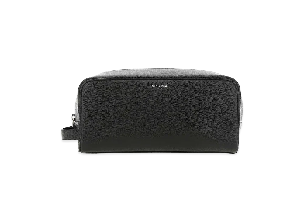 Saint Laurent Leather Beauty Case "Black"