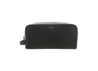 Saint Laurent Leather Beauty Case "Black"