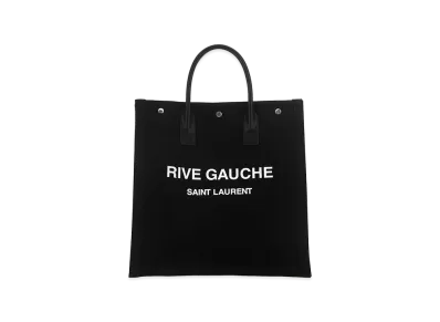 Saint Laurent Canvas Rive Gauche Shopping Bag "Black"