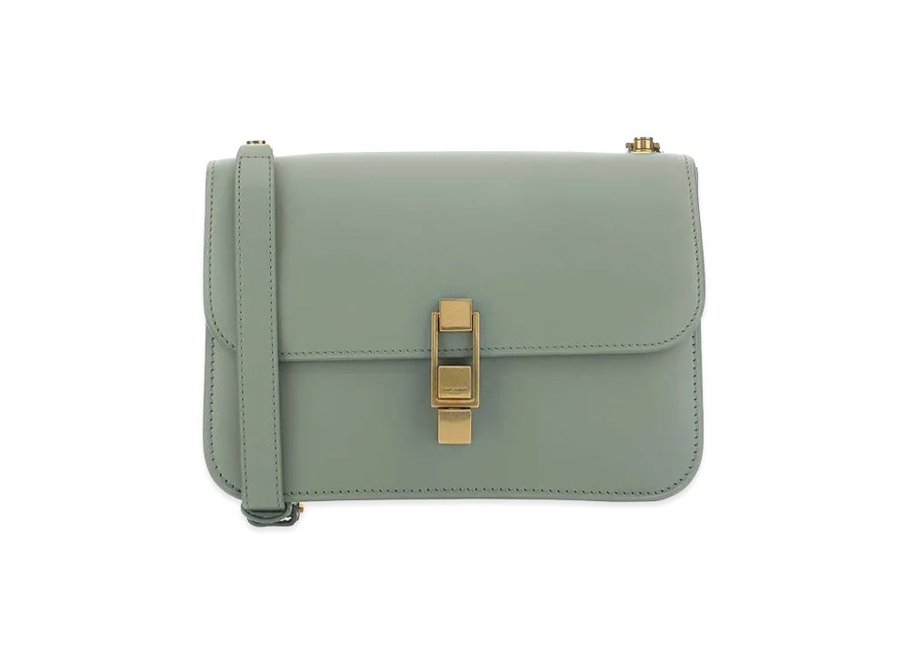 Saint Laurent Women's Sage Green Leather CarrA© Shoulder Bag "Green"