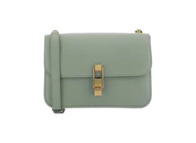 Saint Laurent Women's Sage Green Leather CarrA© Shoulder Bag "Green"