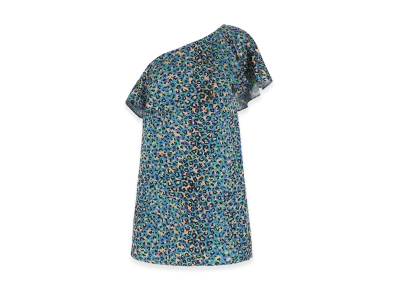 Saint Laurent Women's Stretch Silk Mini Dress "Printed"