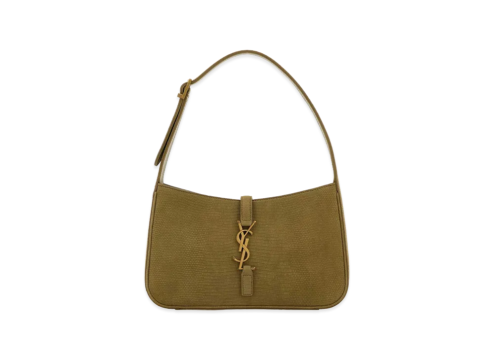 Saint Laurent Women's Sage Green Suede Le 5 A 7 Shoulder Bag "Green"