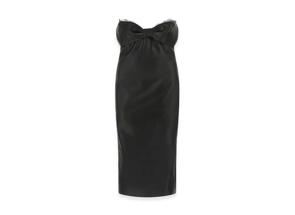 Saint Laurent Women's Satin Dress "Black"