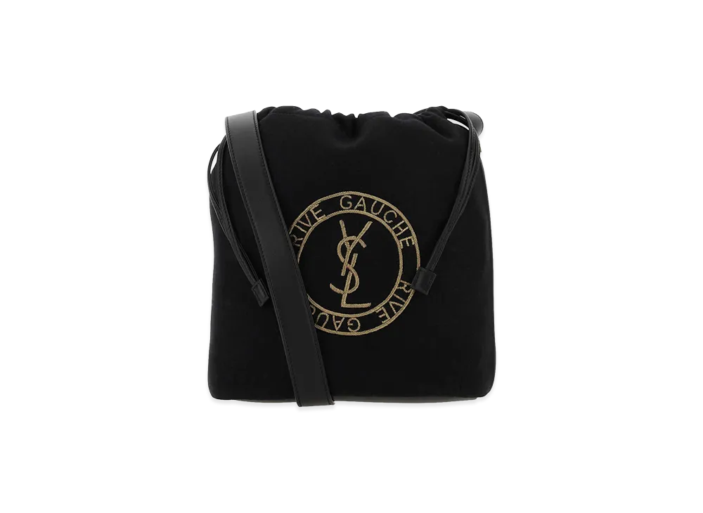 Saint Laurent Felt Rive De Gauche Bucket Bag "Black"