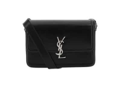 Saint Laurent Leather Solferino Shoulder Bag "Black"