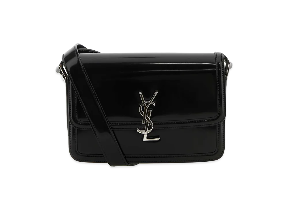Saint Laurent Leather Solferino Medium Crossbody Bag "Black"