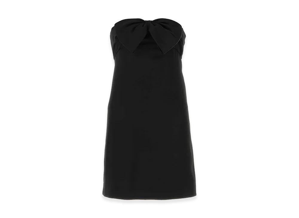 Saint Laurent Women's Satin Mini Dress "Black"