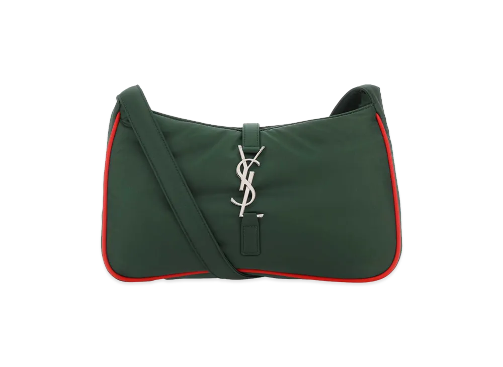 Saint Laurent Dark Green Econyl Le 5 A 7 Shoulder Bag "Green"