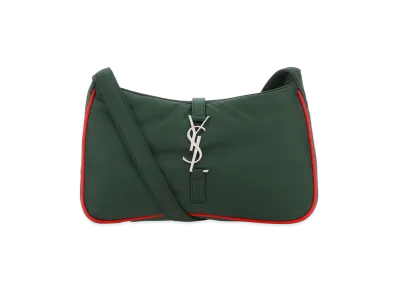 Saint Laurent Dark Green Econyl Le 5 A 7 Shoulder Bag "Green"