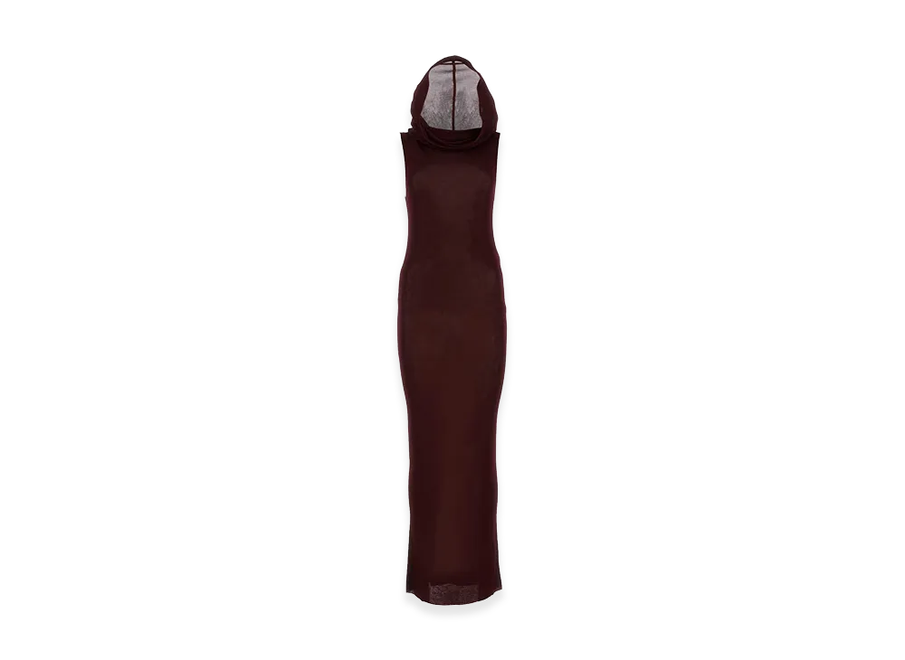 Saint Laurent Women's Viscose Long Dress "Burgundy"