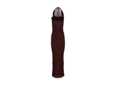 Saint Laurent Women's Viscose Long Dress "Burgundy"