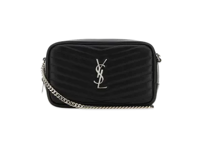 Saint Laurent Women's Leather Mini Lou Crossbody Bag "Black"