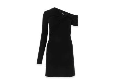 Saint Laurent Women's Viscose Mini Dress "Black"