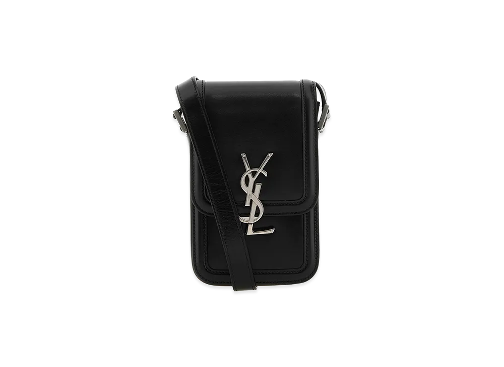 Saint Laurent Leather Phone Case "Black"