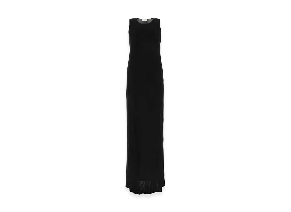 Saint Laurent Women's Viscose Long Dress "Black"
