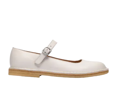 Clarks Women's Desert Jane "White Leather"
