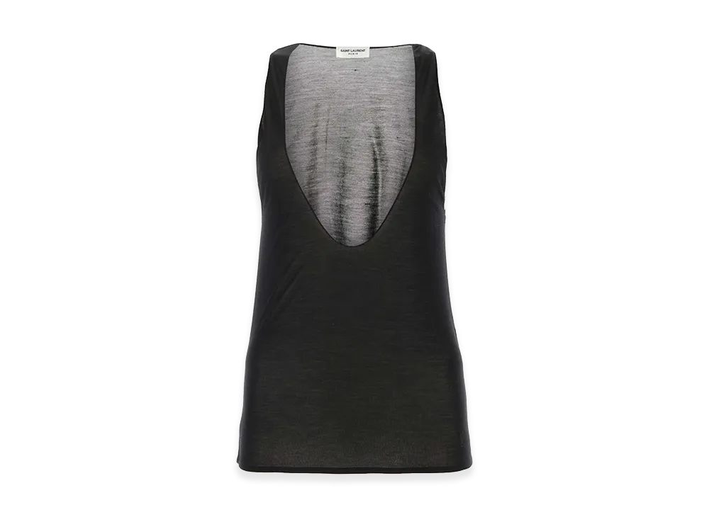Saint Laurent Women's Silk Tank-Top "Black"