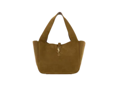 Saint Laurent Women's Biscuit Suede Leather Le 5 A 7 Bea Shoppong Bag "Camel"