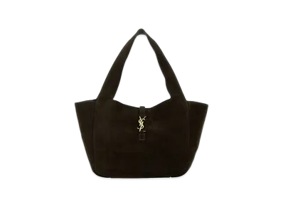 Saint Laurent Women's Khaki Suede Leather Le 5 A 7 Bea Shopping Bag "Green"